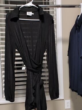Princess Polly Black Wrap Dress